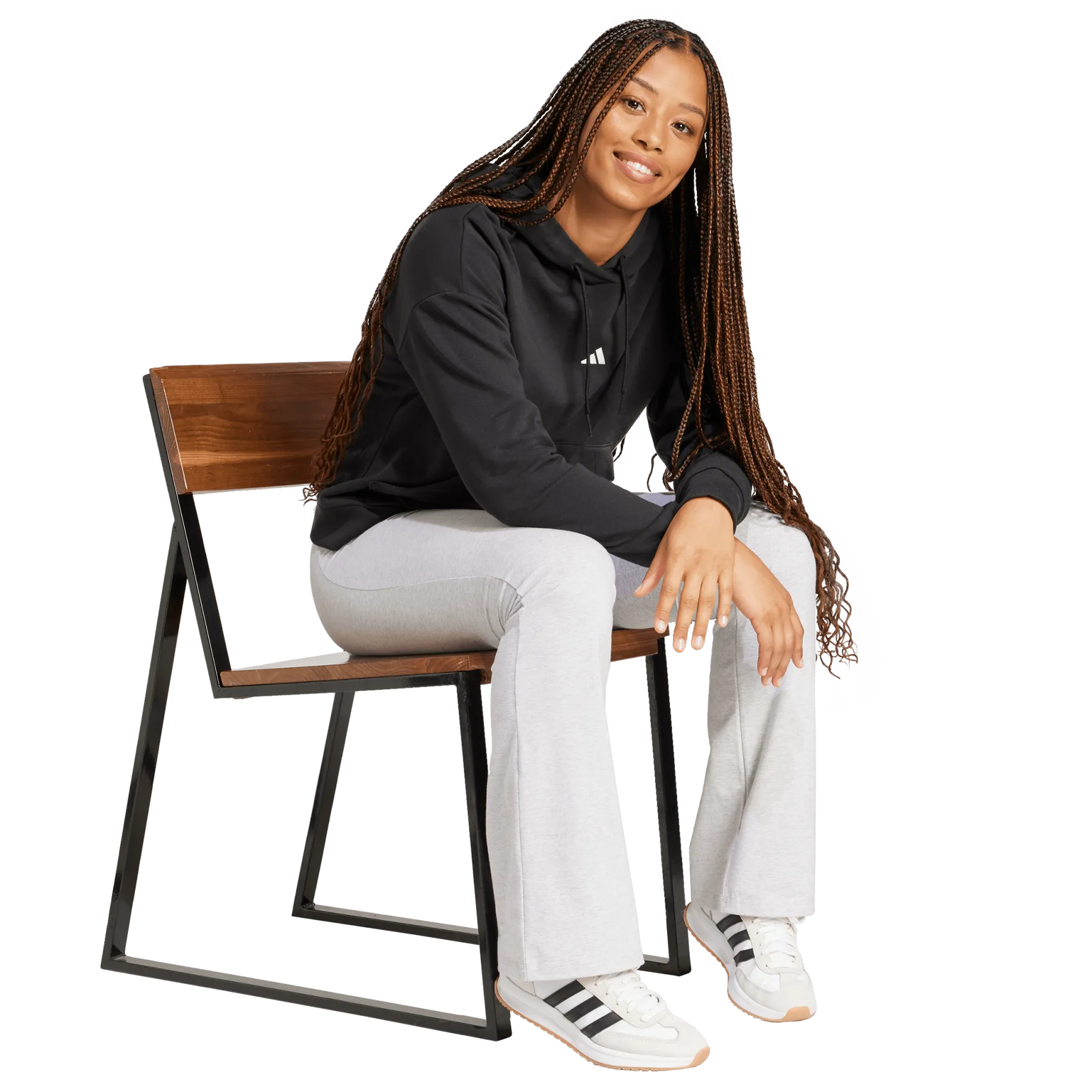 ADIDASw small logo ft hoodie