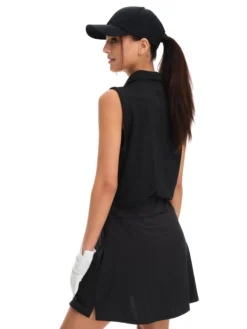 FOUR Dgolf mesh sleeveless polo w