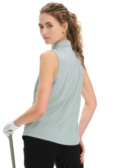 FOUR Dgolf mesh sleeveless polo w