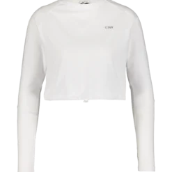 ICANIWILLdefine cropped adjustable long sleeve white