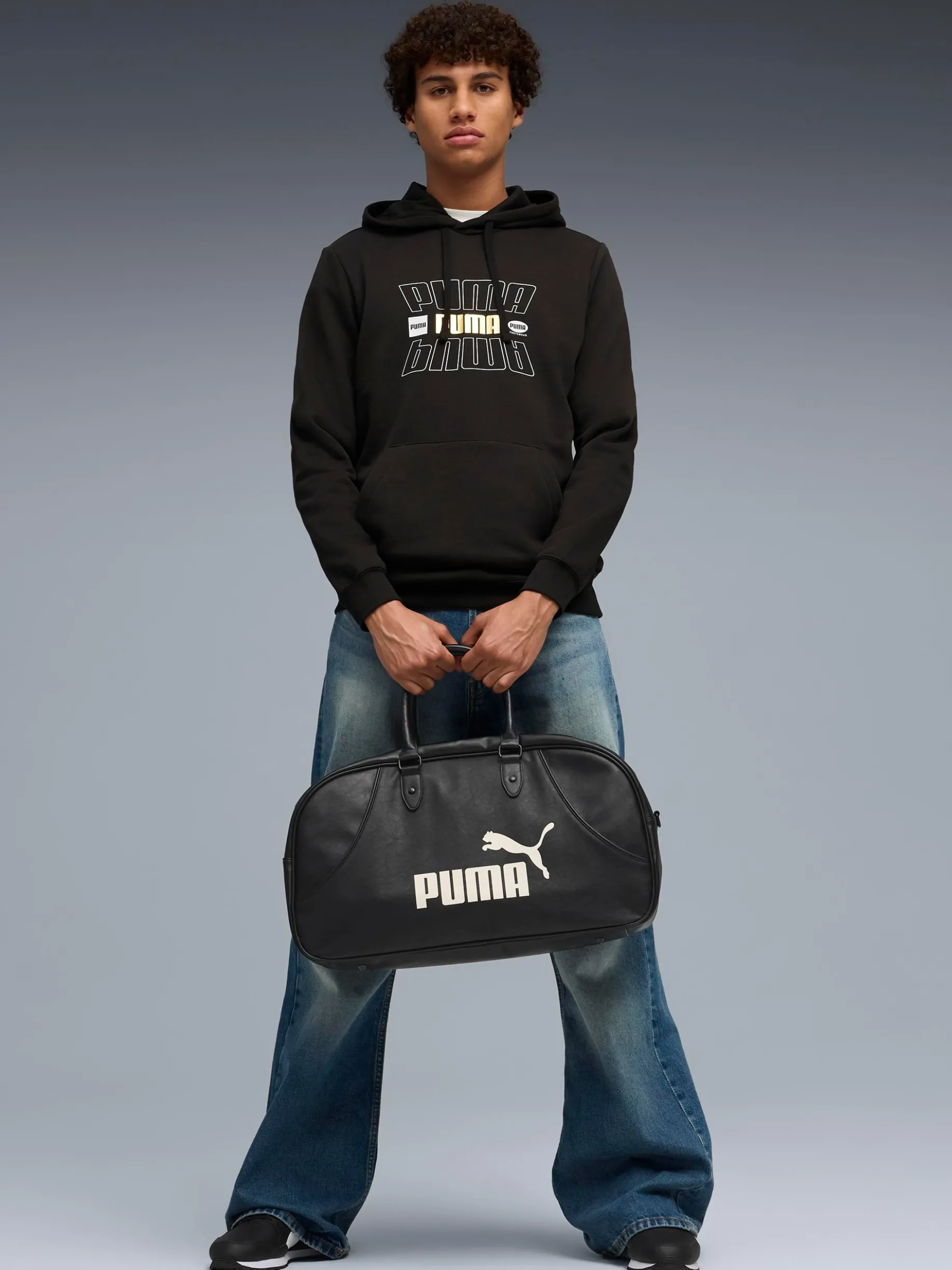 PUMAess logo lab holiday hoodie m