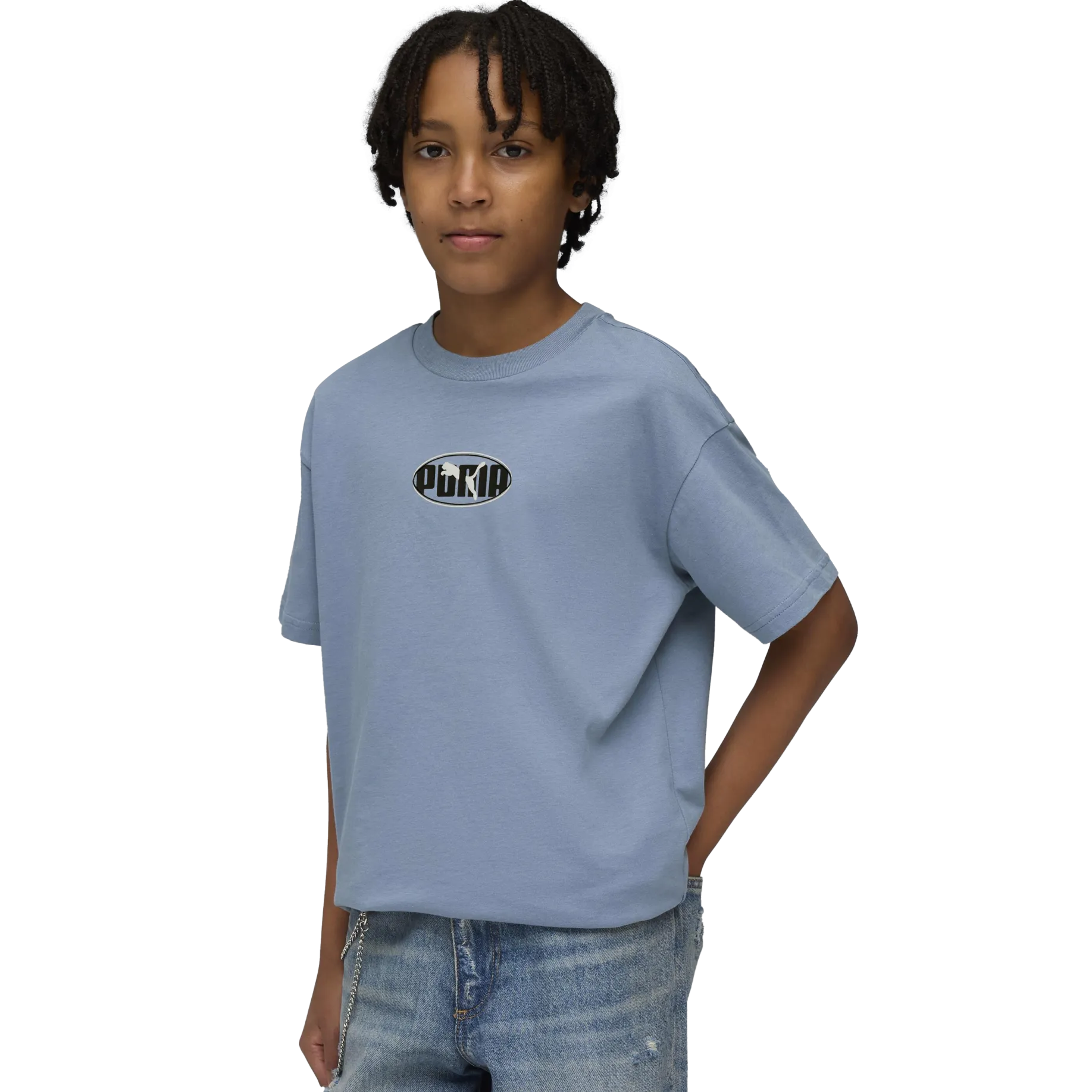 PUMAess logo lab relax tee jr