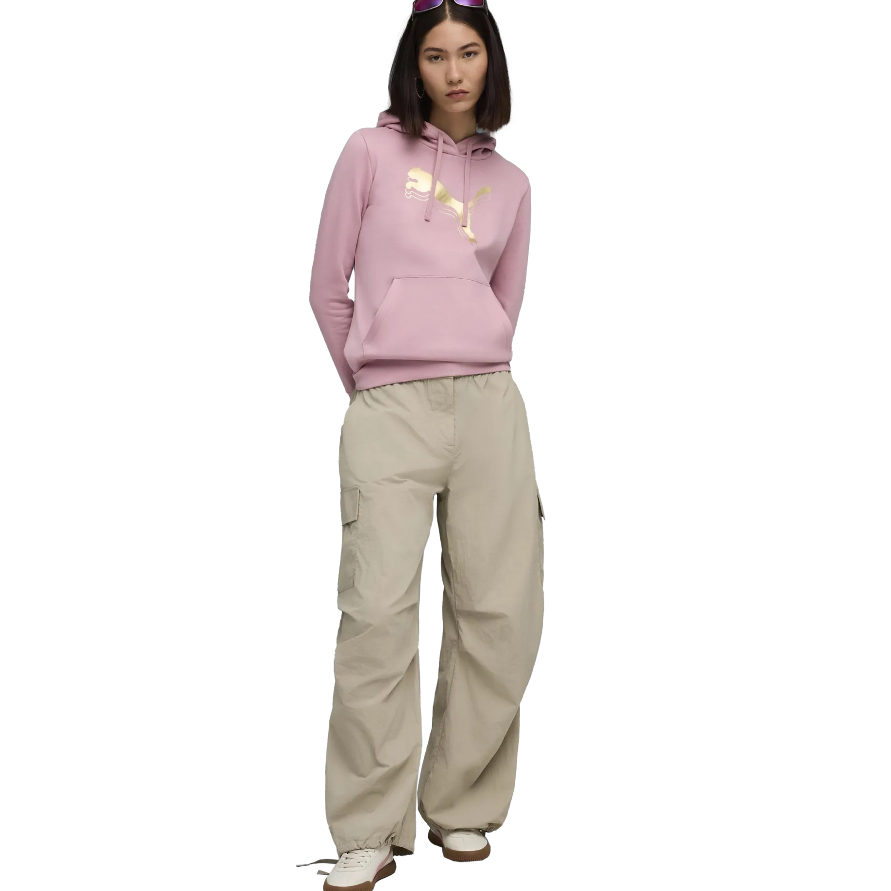 PUMAess metallic hoodie w